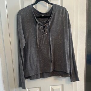 MUDD Lace-Up Women's Sweatshirt